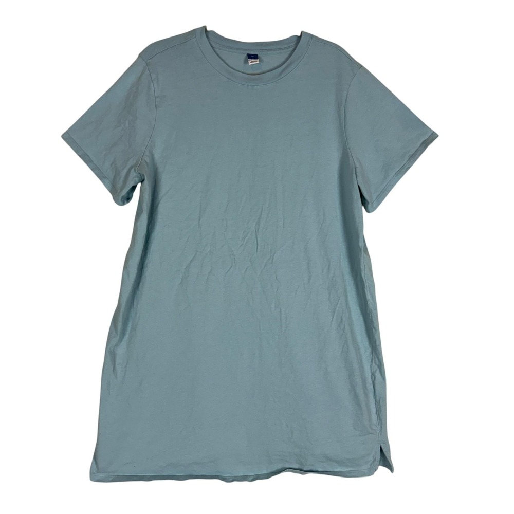 Old Navy Dress Womens XL Blue T-Shirt Short Sleeve Crew Neck Soft Jersey Casual